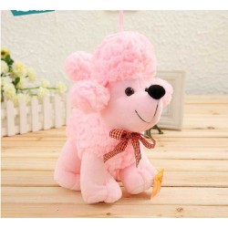 Cute Stuffed Pink Baby Poddle Dog Plush Animal Soft Toy